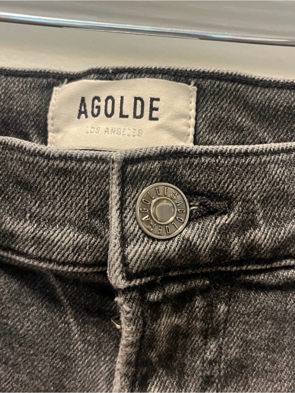 Agolde Black Washed Denim Jeans